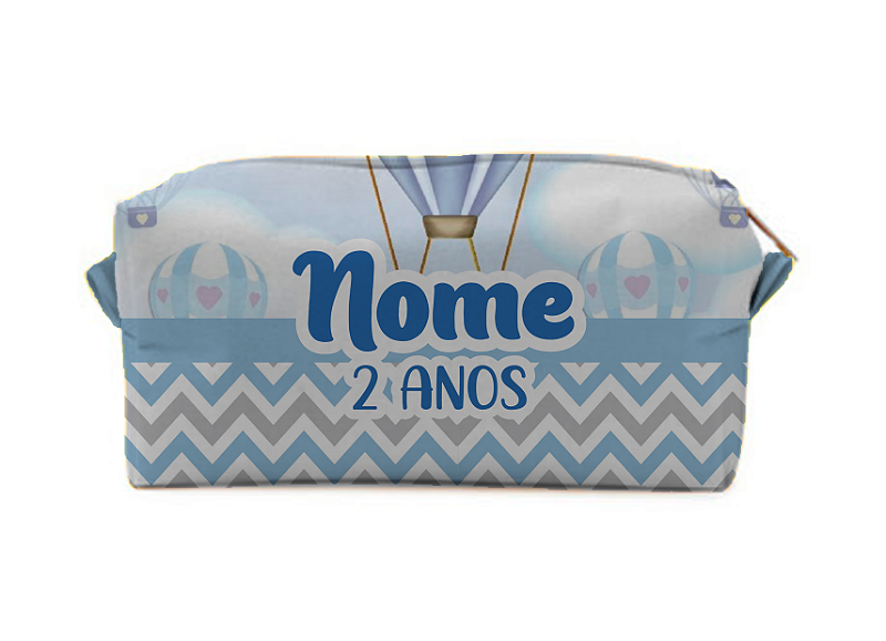 Necessarie Box Grande Balões Azul